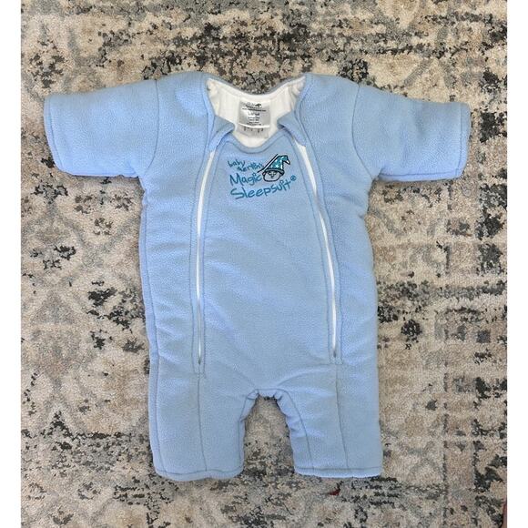 Baby Merlin’s Magic Sleepsuit Blue Fleece Size Large 6-9 months 18-21lbs - Picture 1 of 6